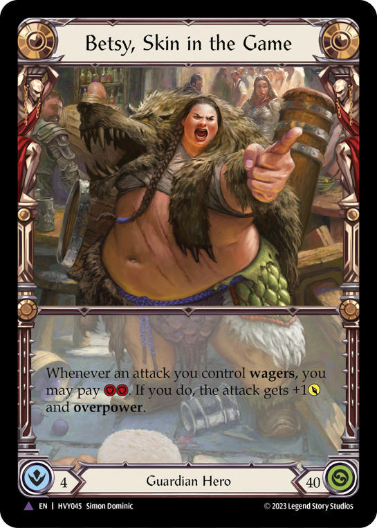 Betsy, Skin in the Game - Heavy Hitters - Flesh & Blood TCG - FaB 