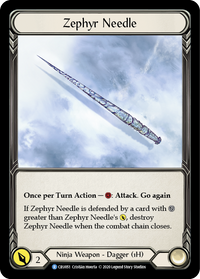 Zephyr Needle Left (1st Ed) - Cold Foil