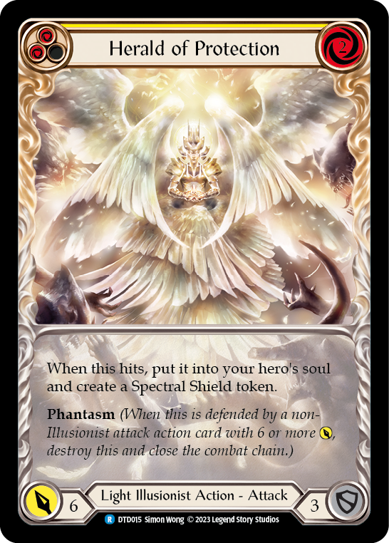 Herald of Protection (Yellow) - Extended Art