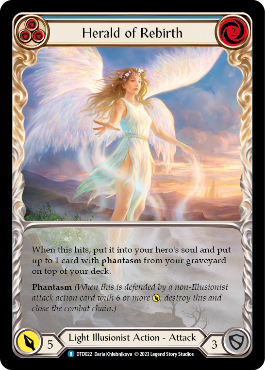 Herald of Rebirth (Blue) - Extended Art