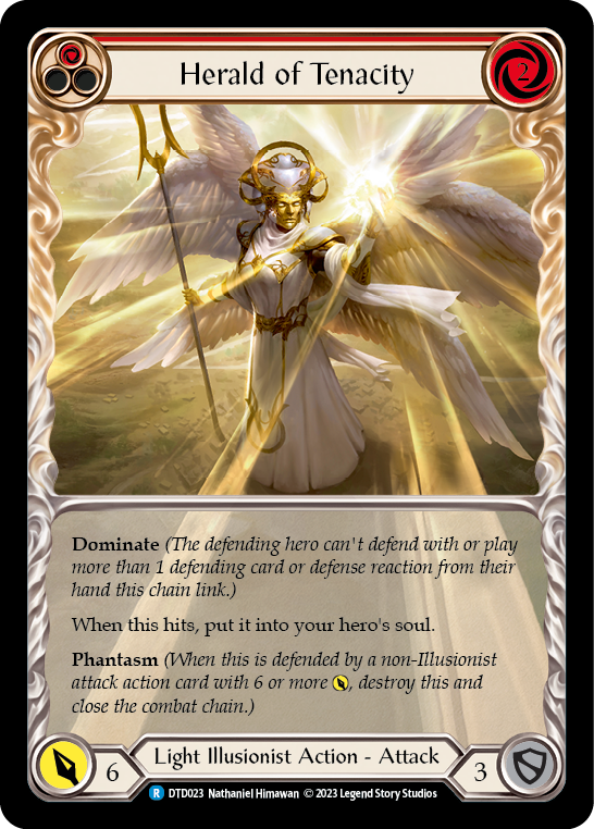 Herald of Tenacity (Red) - Extended Art