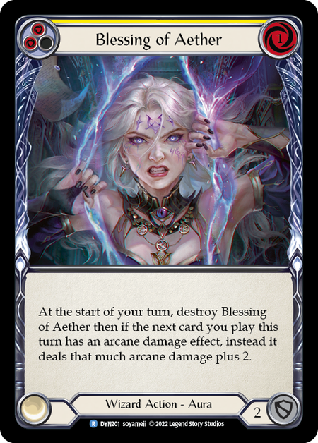 Blessing of Aether - Yellow - Dynasty - Flesh & Blood TCG - FaB