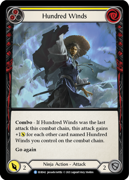 Hundred Winds - Yellow - Flesh & Blood TCG - Everfest – FaB Foundry