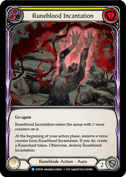 Runeblood Incantation - Yellow - Flesh & Blood TCG - Everfest