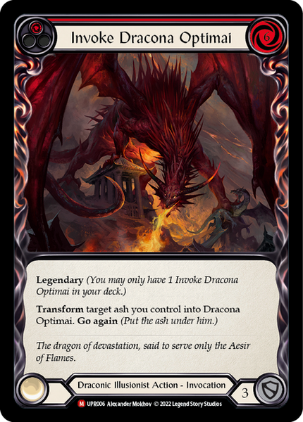 Invoke Dracona Optimai - Uprising - Flesh & Blood TCG – FaB