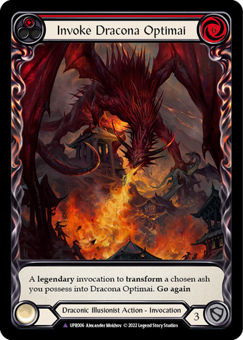 Invoke Dracona Optimai Extended Art - Uprising - Flesh & Blood TCG