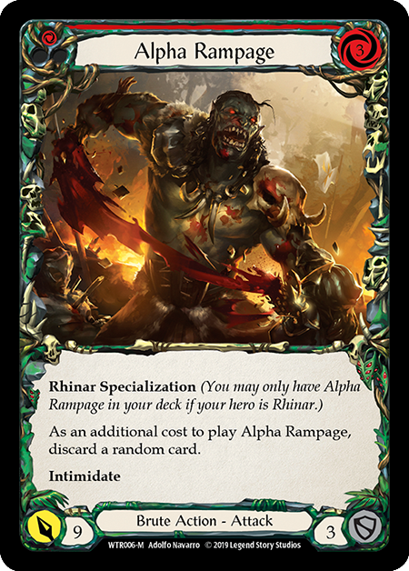 Rhinar // Rhinar, Reckless Rampage - 1st Edition - Other Trading Card Games  » Flesh and Blood TCG Singles » Welcome to Rathe - The Side Deck - Gaming  Cafe